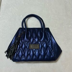 AUTHENTIC Valentino Navy Quilted Satchel